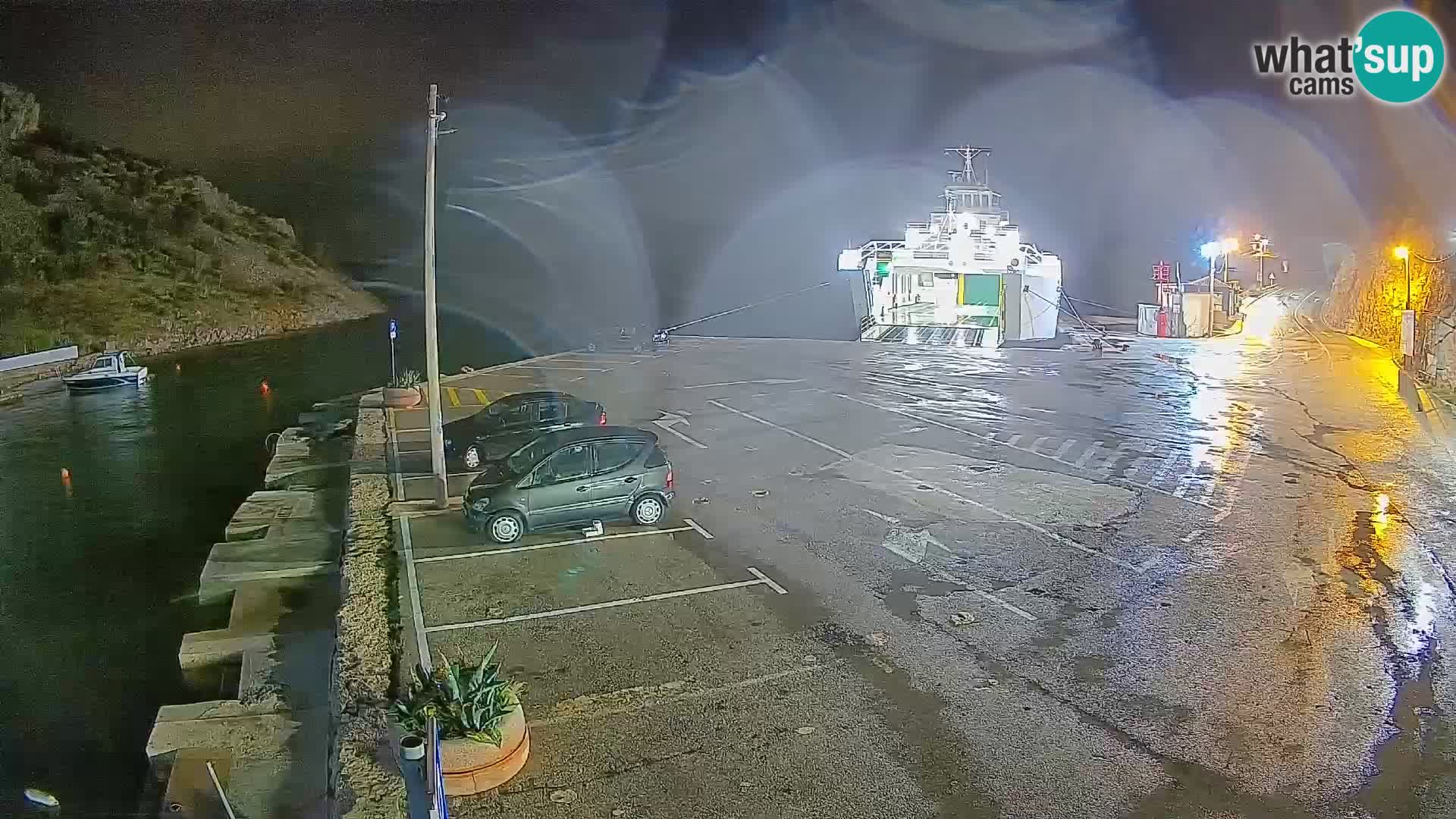 Webcam Fährhafen Prizna – zur Insel Pag