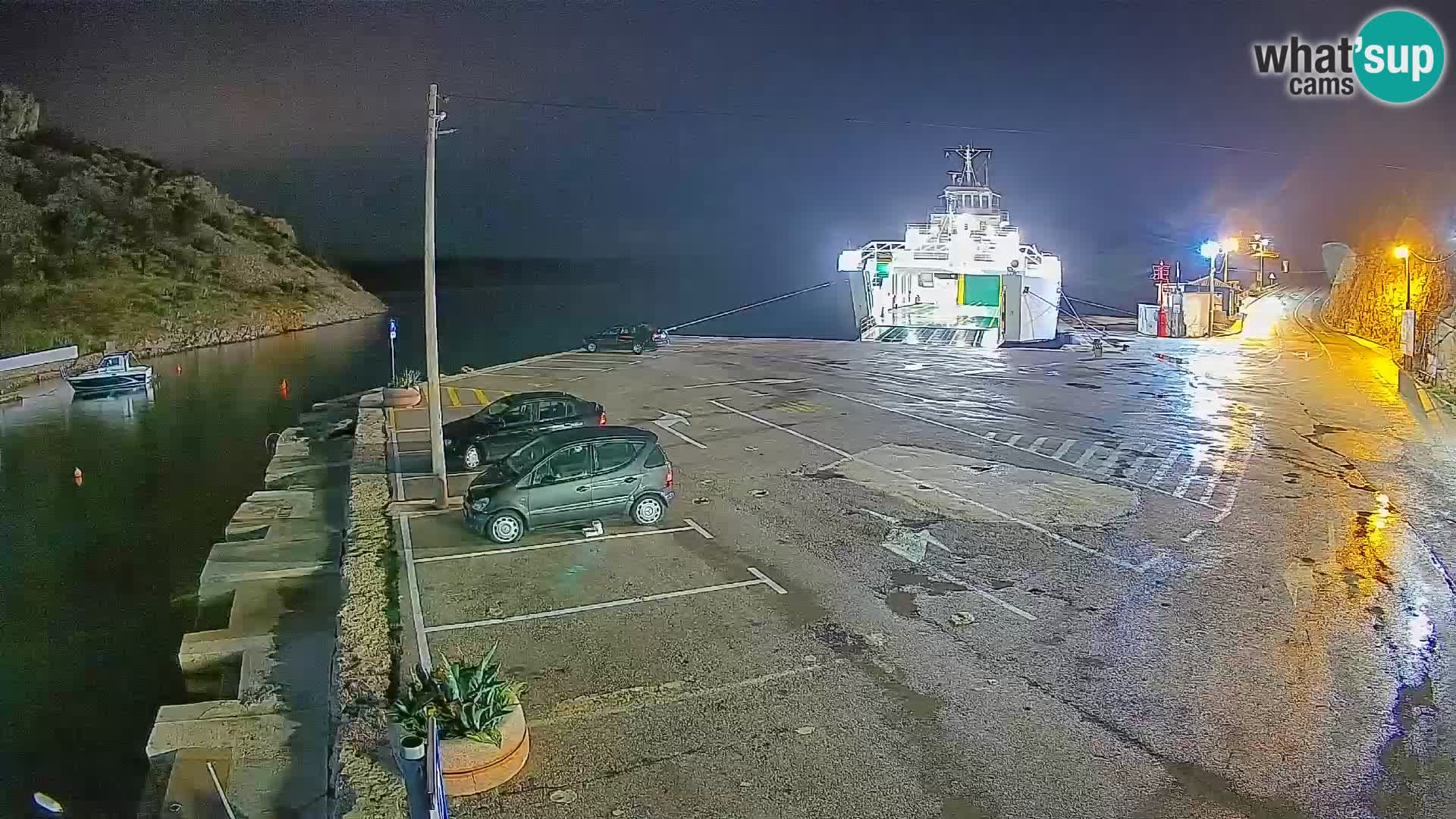 Webcam Fährhafen Prizna – zur Insel Pag