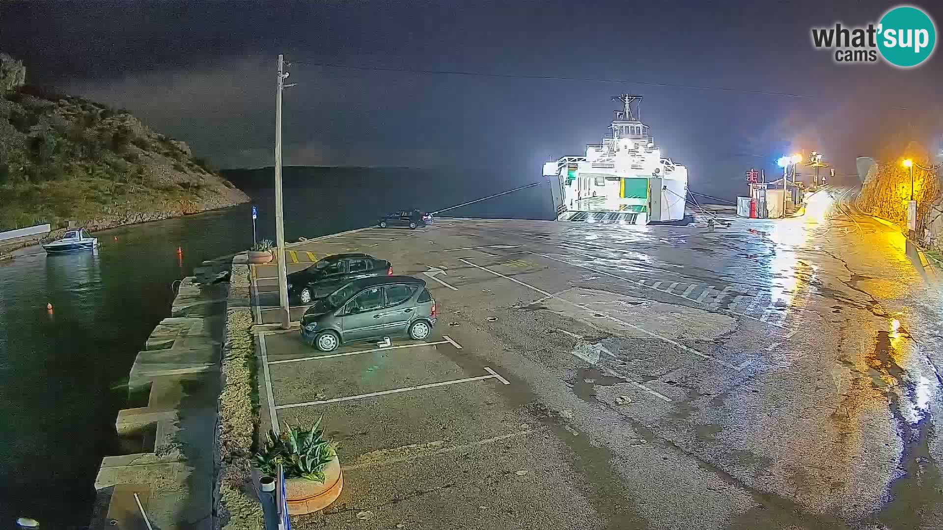 Webcam Fährhafen Prizna – zur Insel Pag