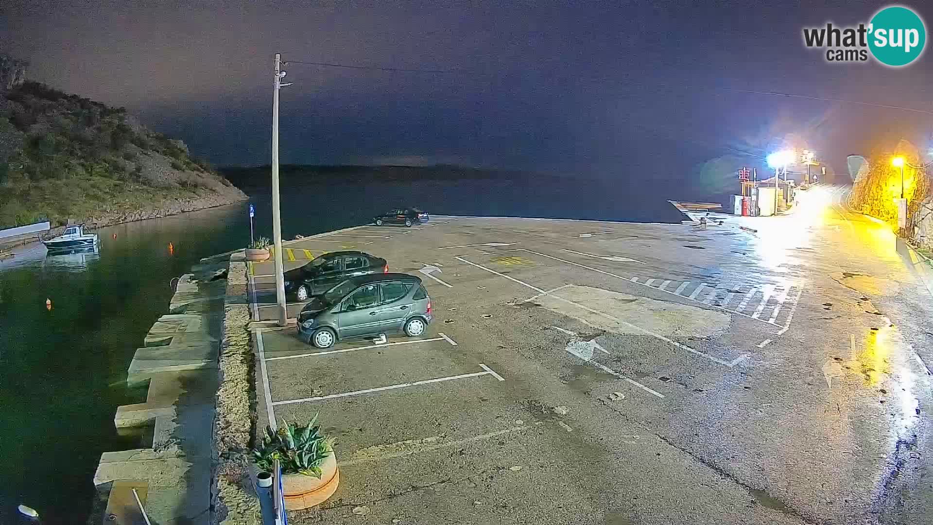 Webcam Prizna ferry port to Pag island