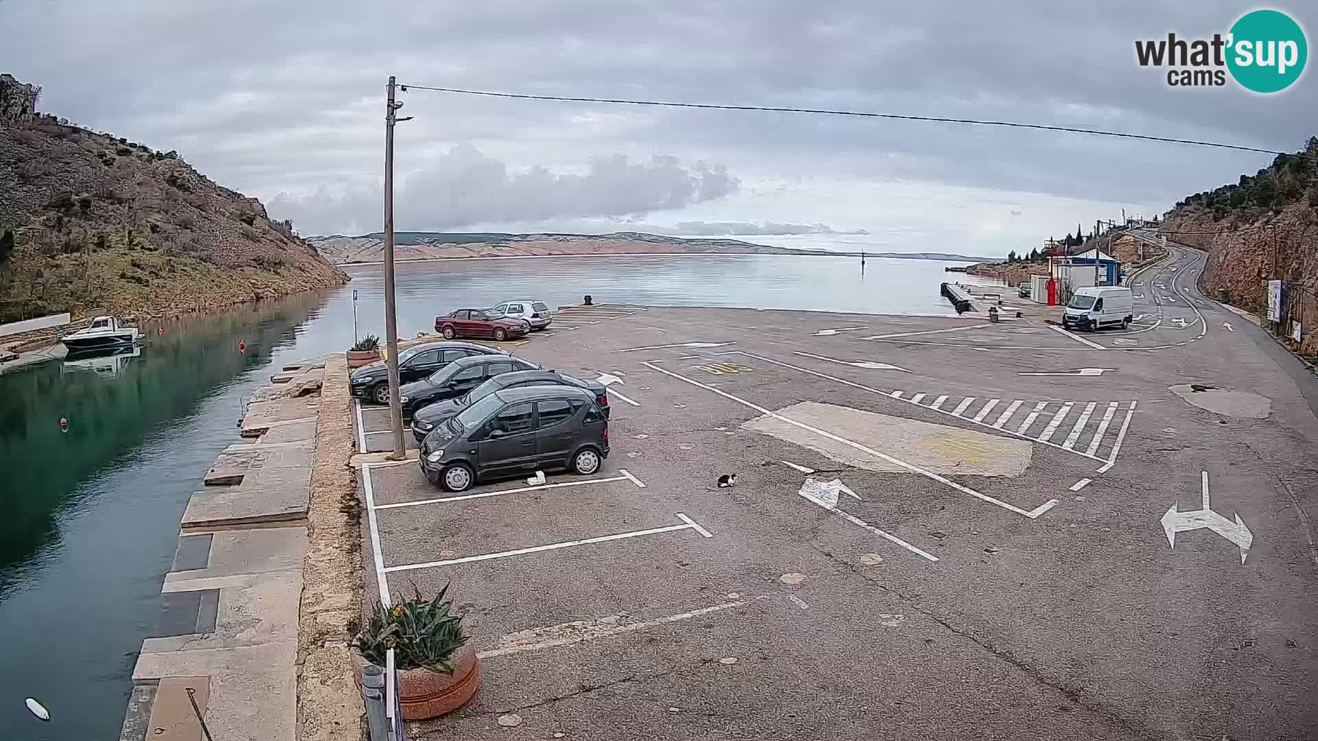 Webcam Fährhafen Prizna – zur Insel Pag