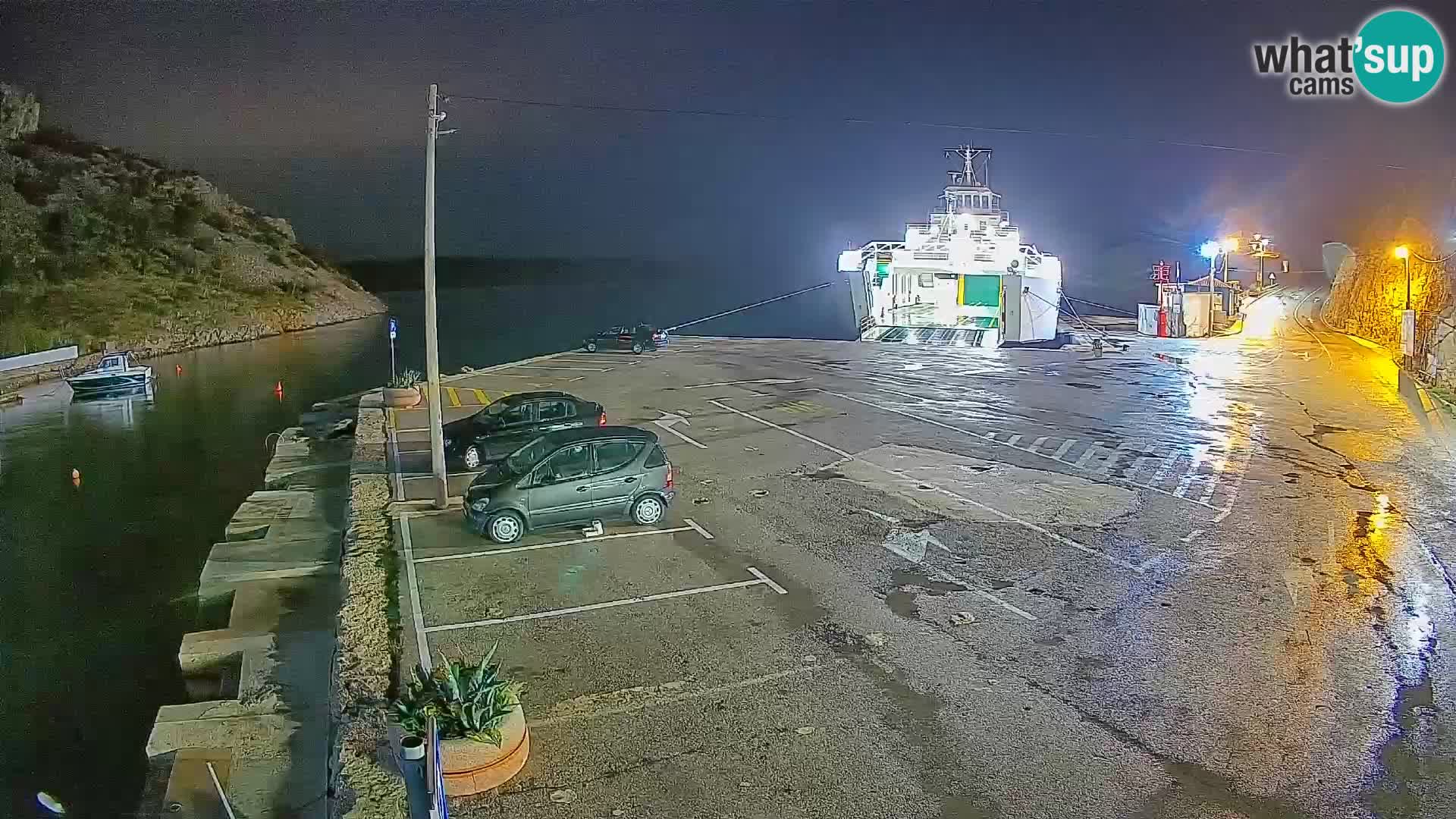 Webcam Fährhafen Prizna – zur Insel Pag