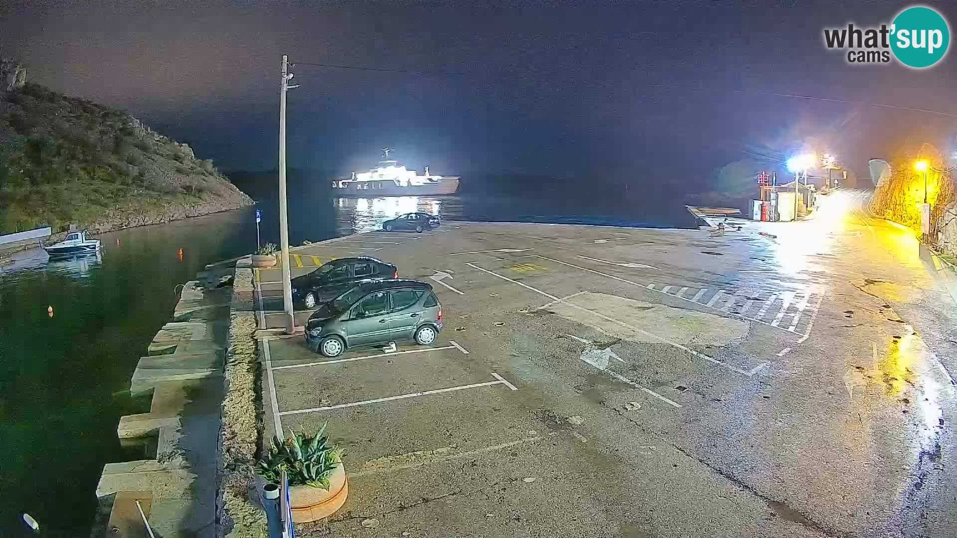 Webcam Fährhafen Prizna – zur Insel Pag