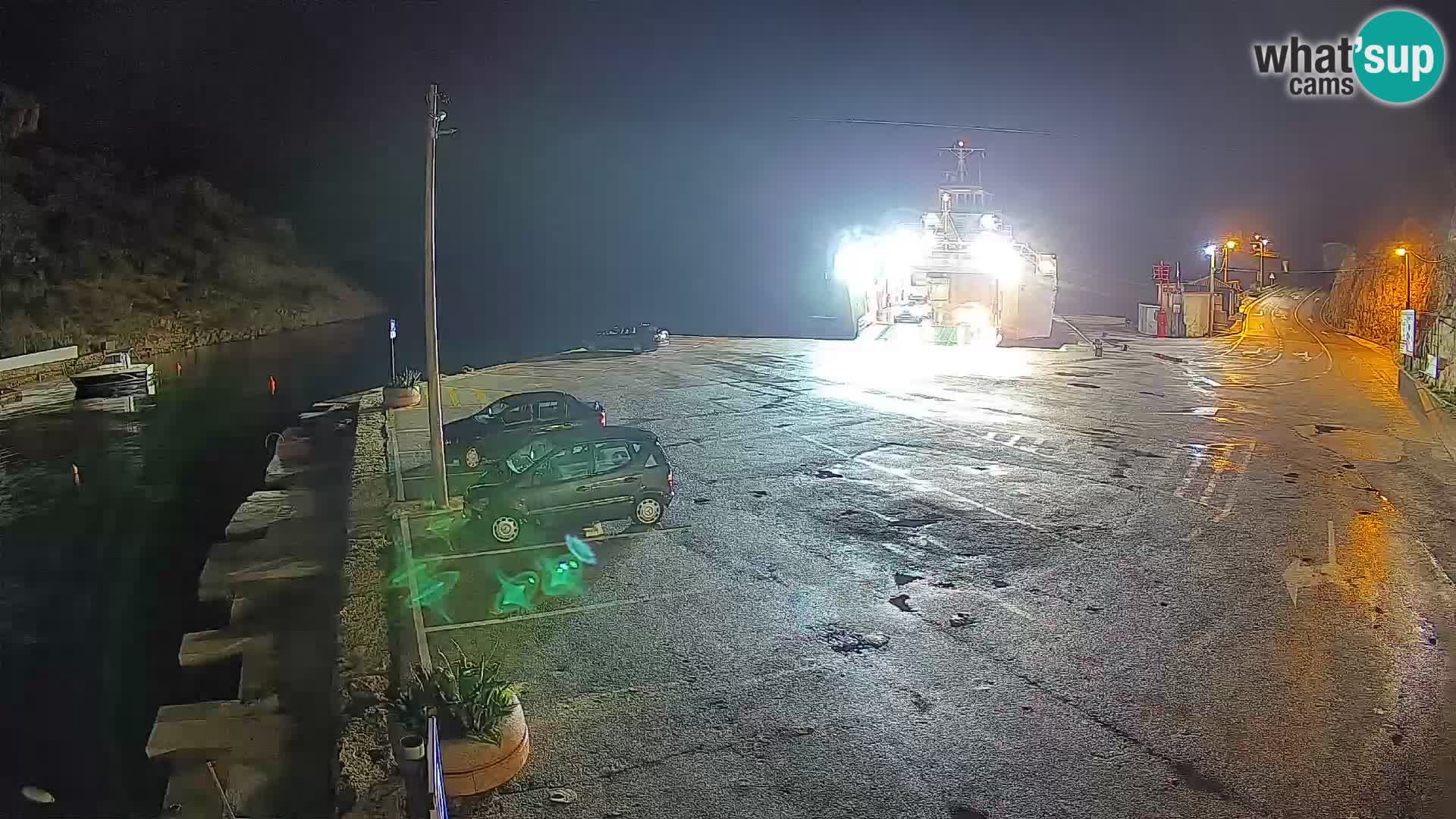 Webcam port de ferry de Prizna – vers l’île de Pag