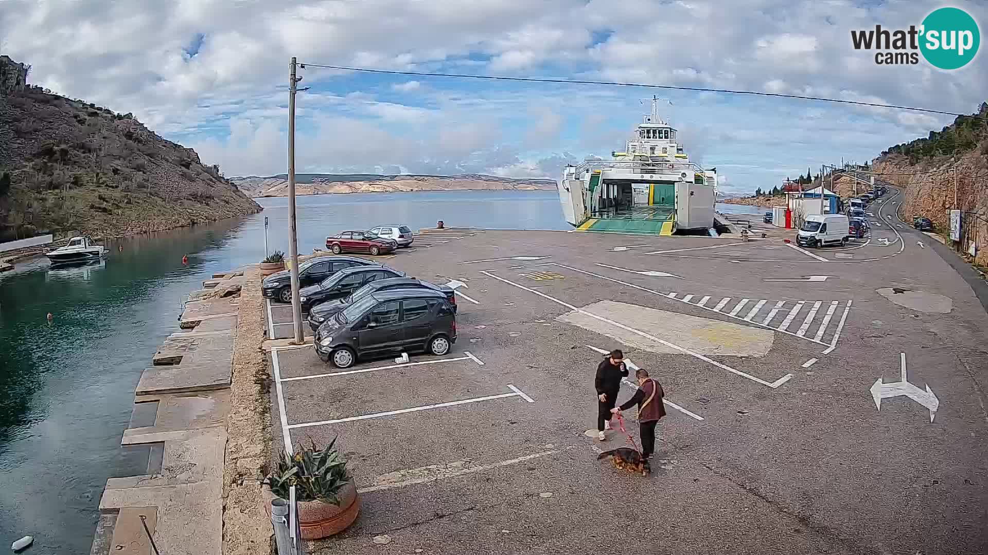 Webcam Fährhafen Prizna – zur Insel Pag