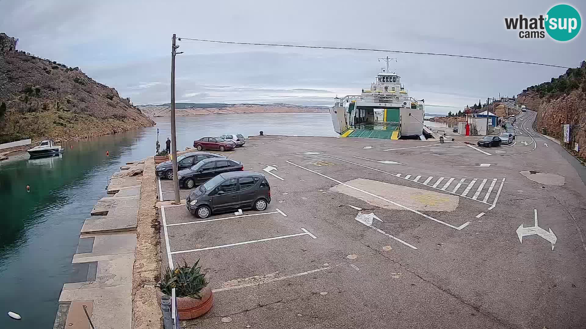 Webcam Fährhafen Prizna – zur Insel Pag