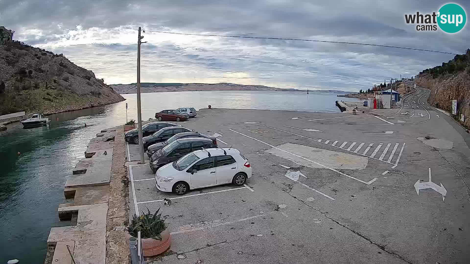 Webcam Fährhafen Prizna – zur Insel Pag