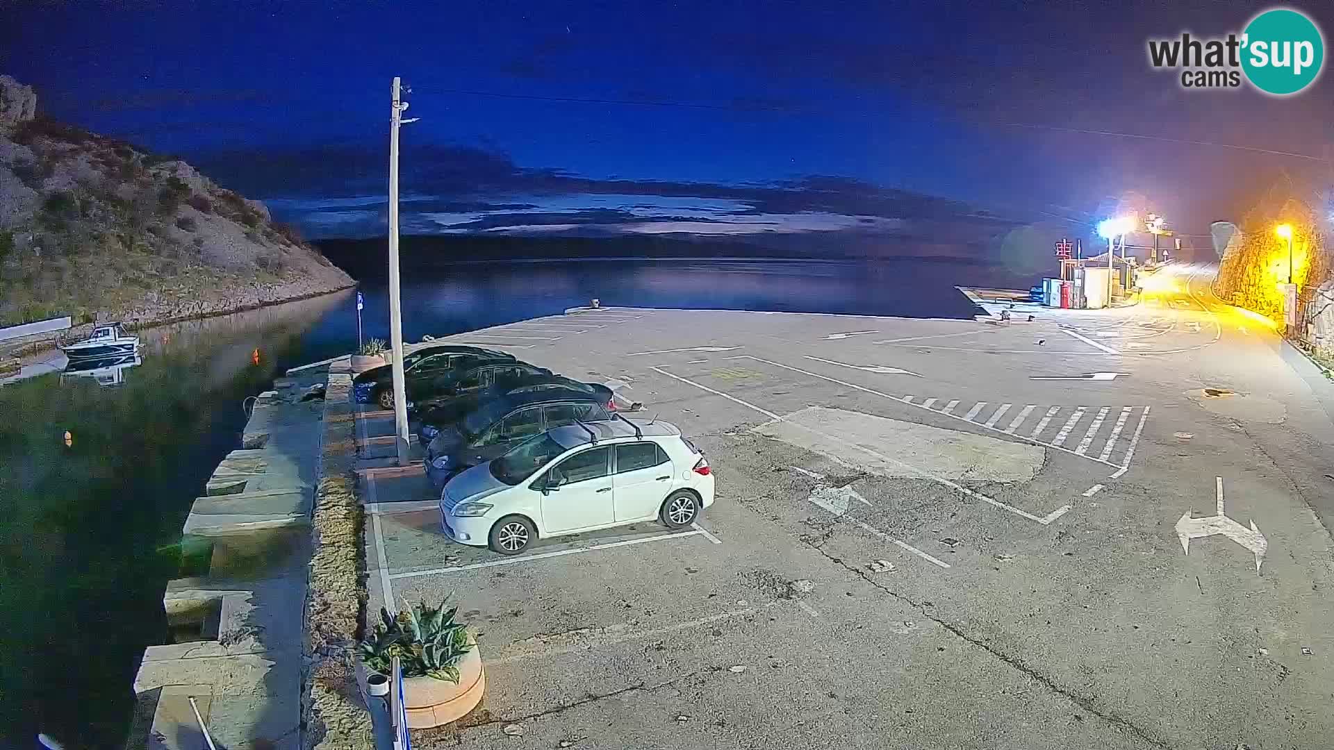Webcam Fährhafen Prizna – zur Insel Pag