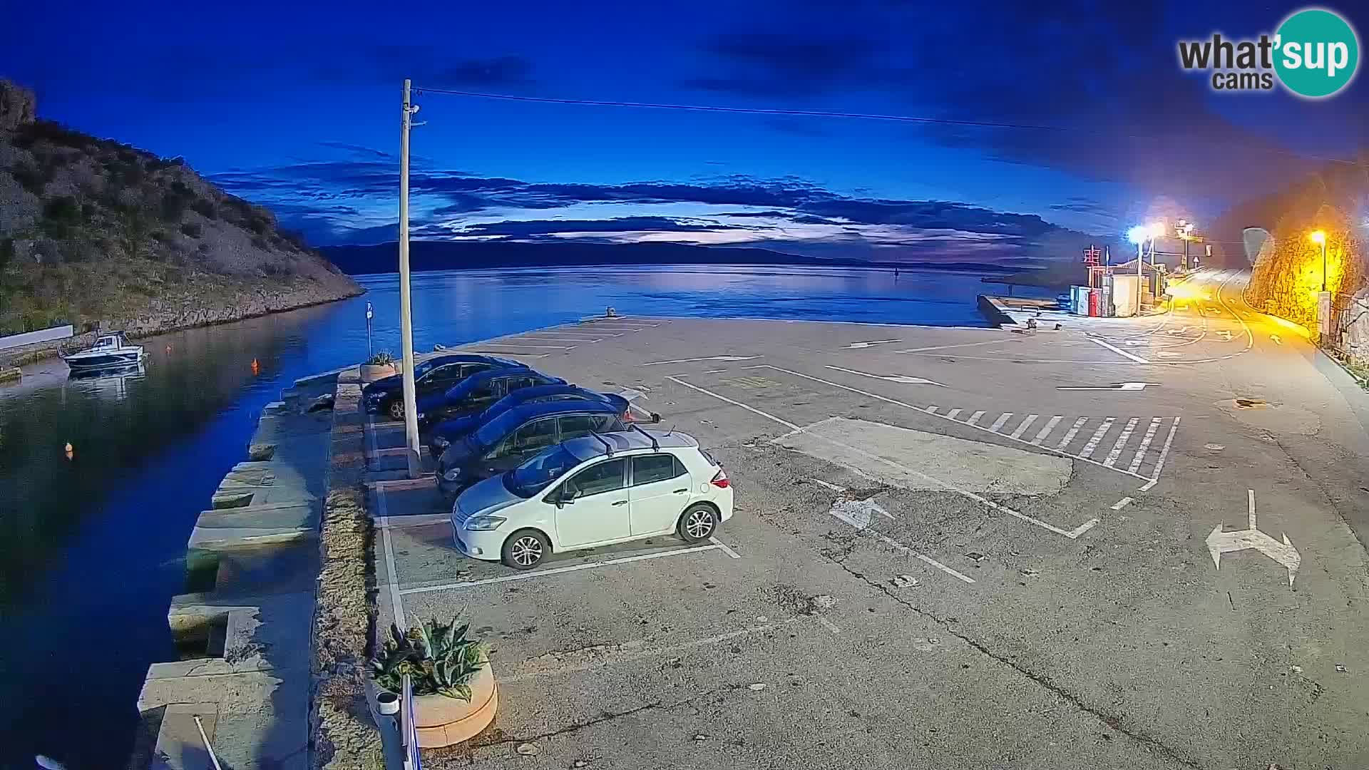 Webcam Fährhafen Prizna – zur Insel Pag