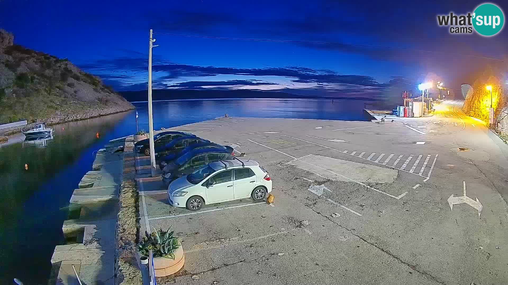 Webcam Prizna ferry port to Pag island