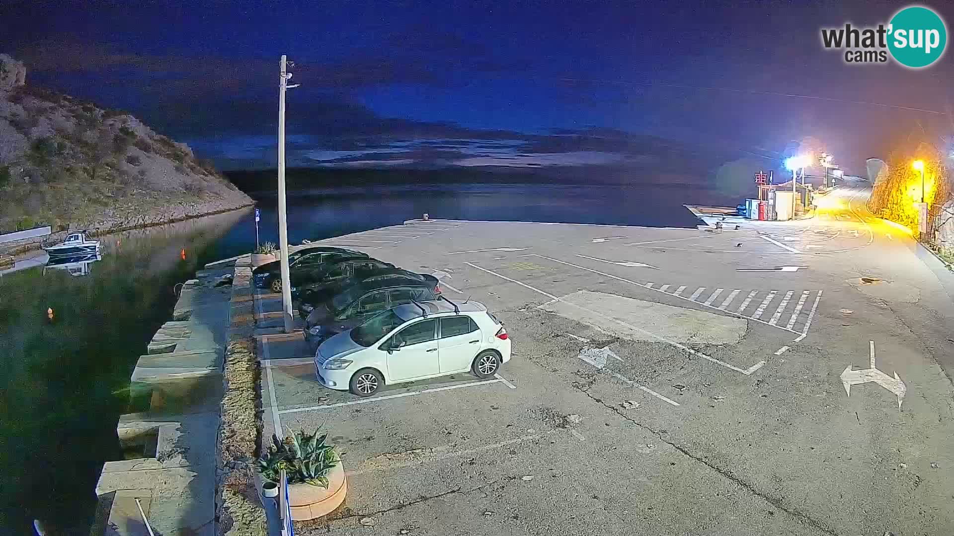 Webcam Prizna ferry port to Pag island