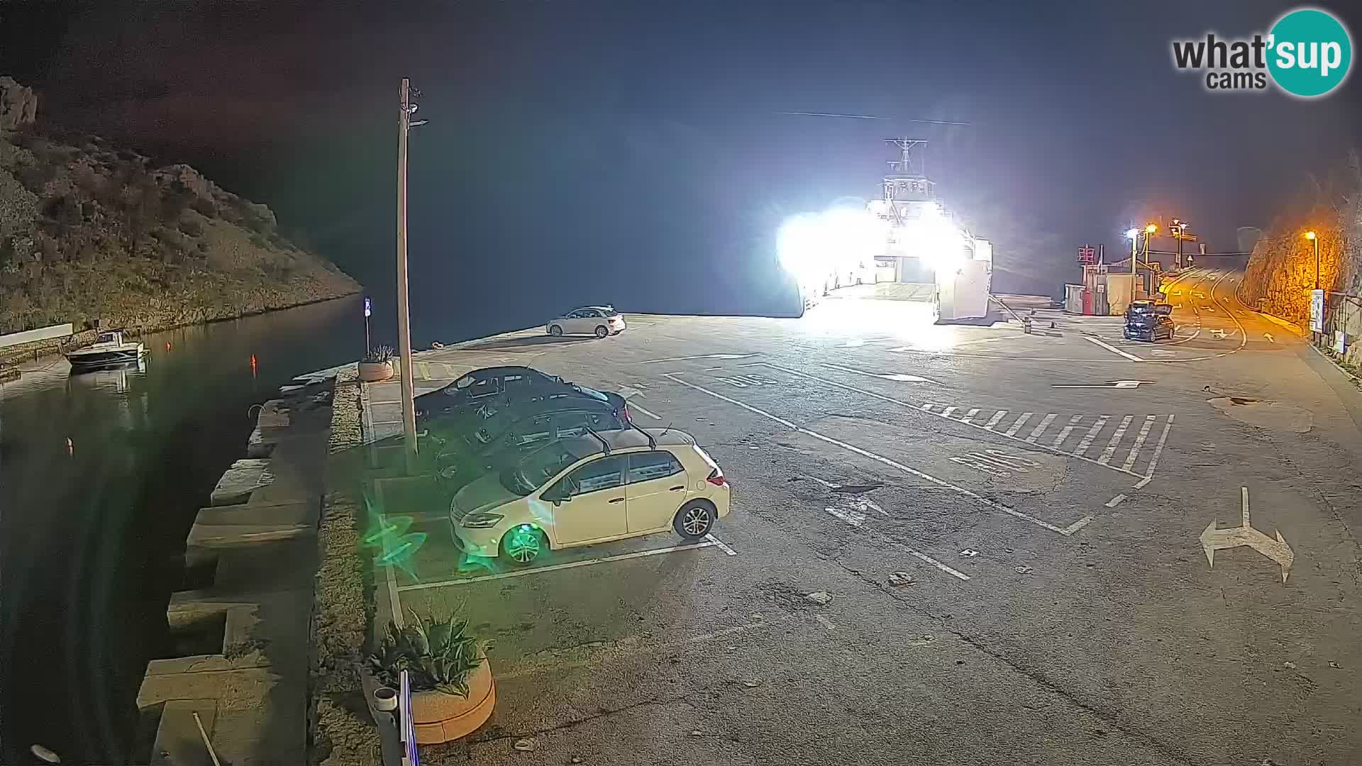 Webcam Fährhafen Prizna – zur Insel Pag