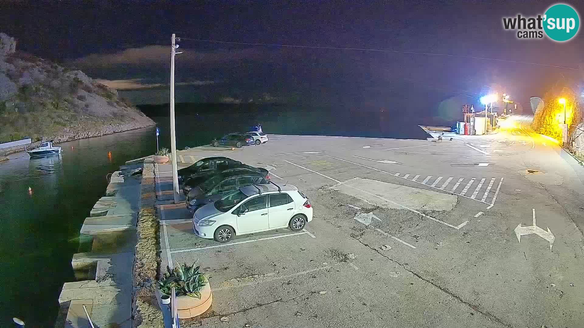 Webcam Prizna ferry port to Pag island