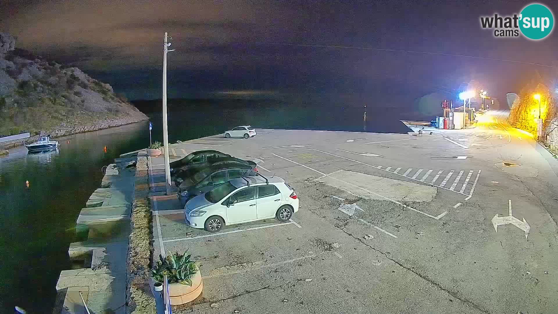 Webcam port de ferry de Prizna – vers l’île de Pag