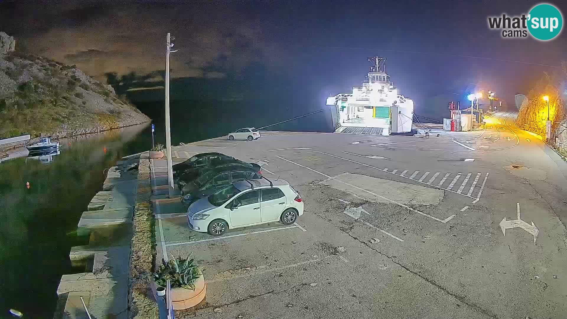 Webcam Fährhafen Prizna – zur Insel Pag