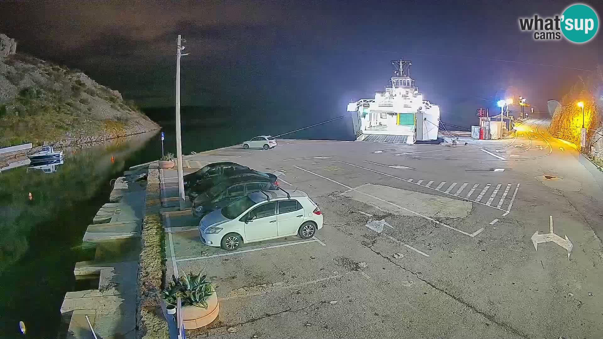 Webcam Fährhafen Prizna – zur Insel Pag