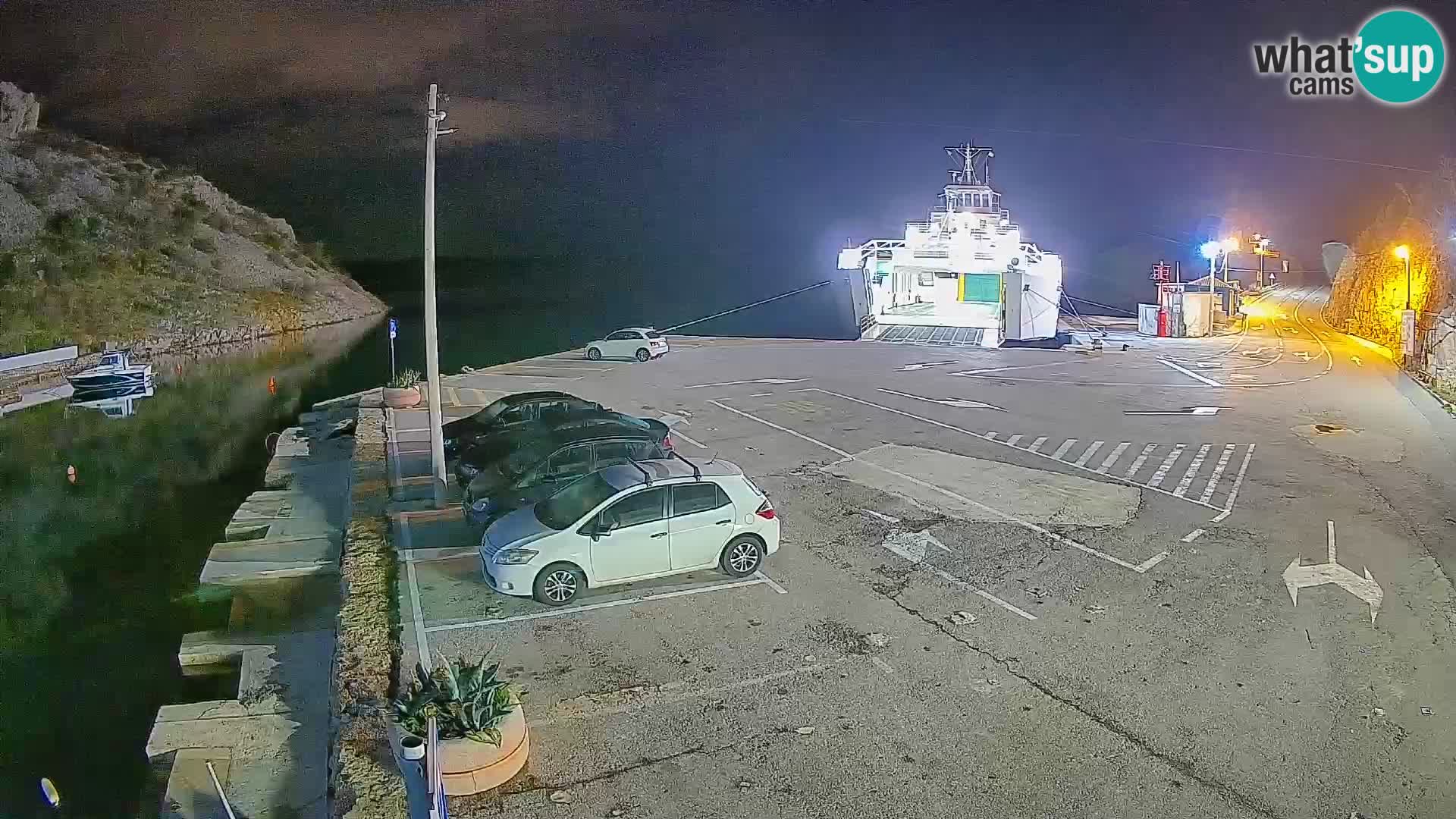 Webcam Prizna ferry port to Pag island