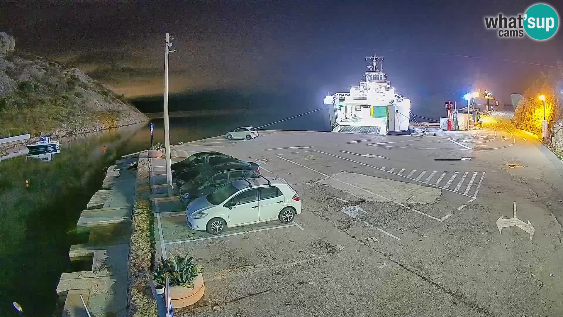 Webcam Prizna ferry port to Pag island