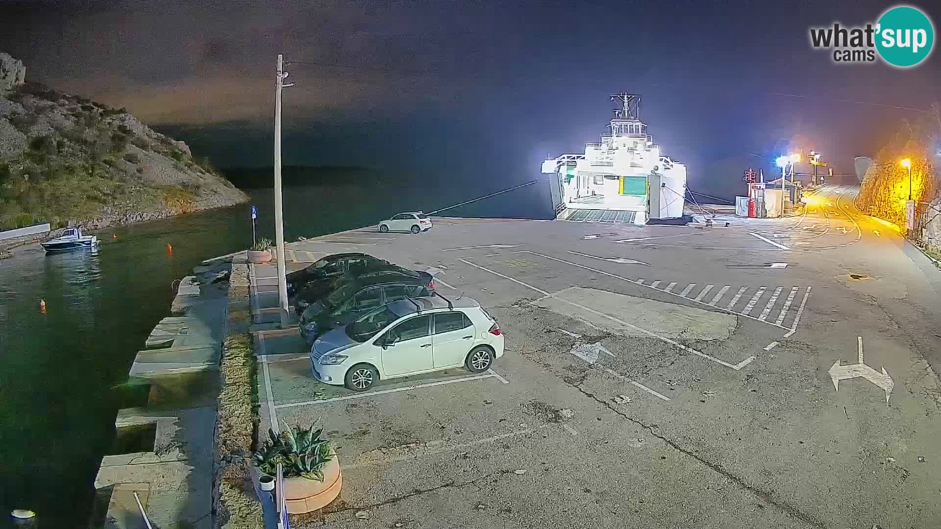 Webcam Prizna ferry port to Pag island