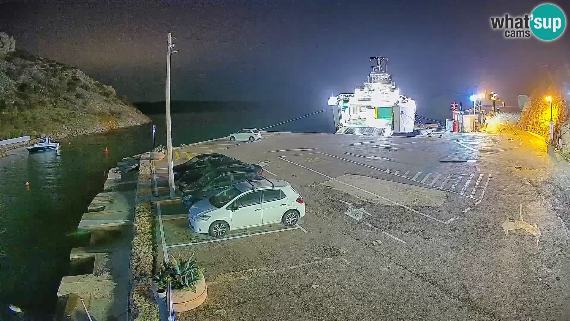 Webcam Prizna ferry port to Pag island