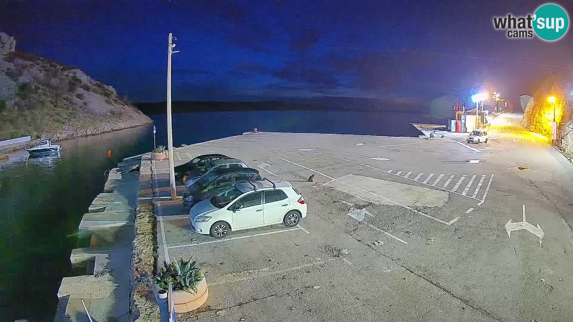 Webcam Fährhafen Prizna – zur Insel Pag