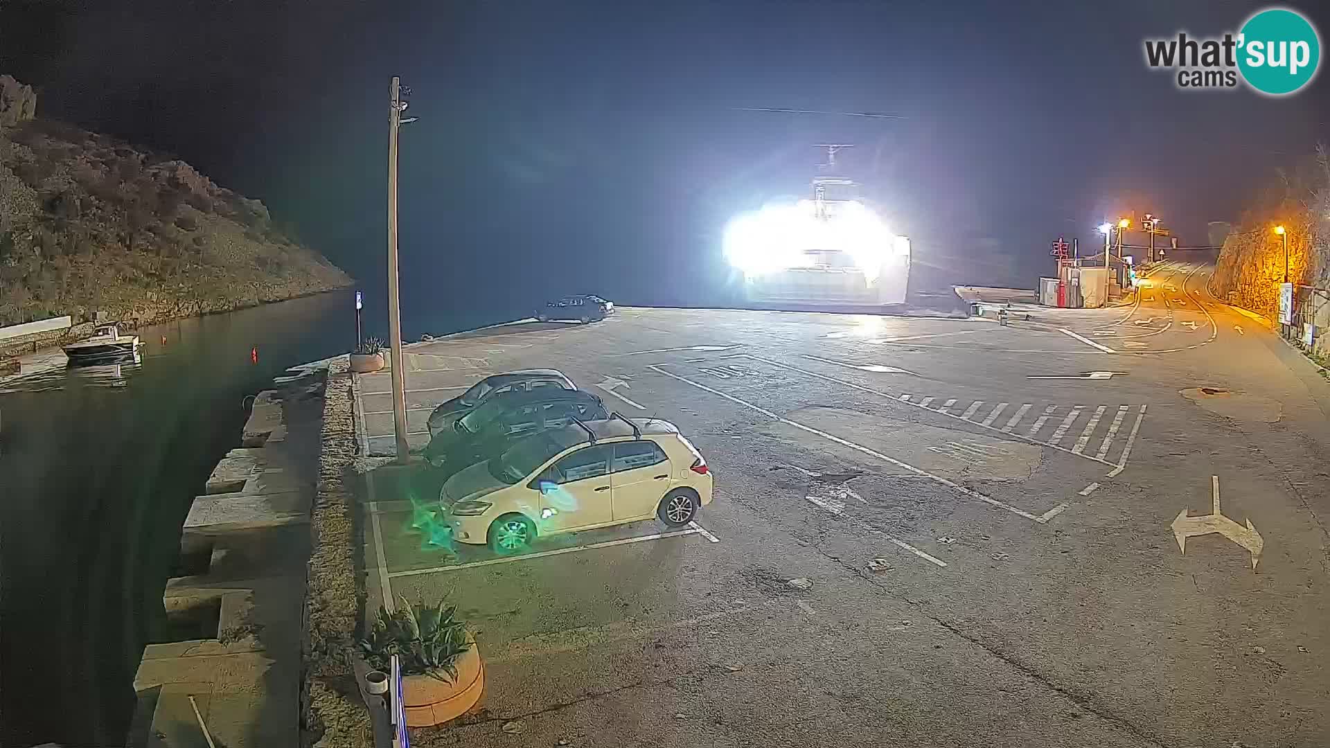 Webcam Fährhafen Prizna – zur Insel Pag