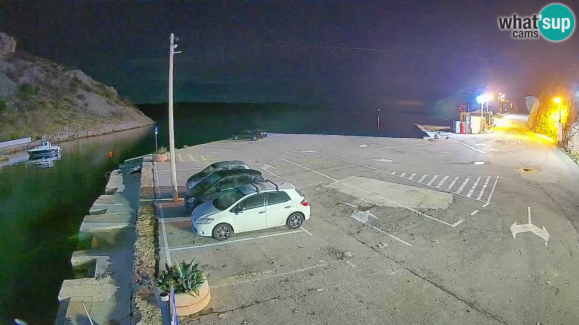 Webcam port de ferry de Prizna – vers l’île de Pag