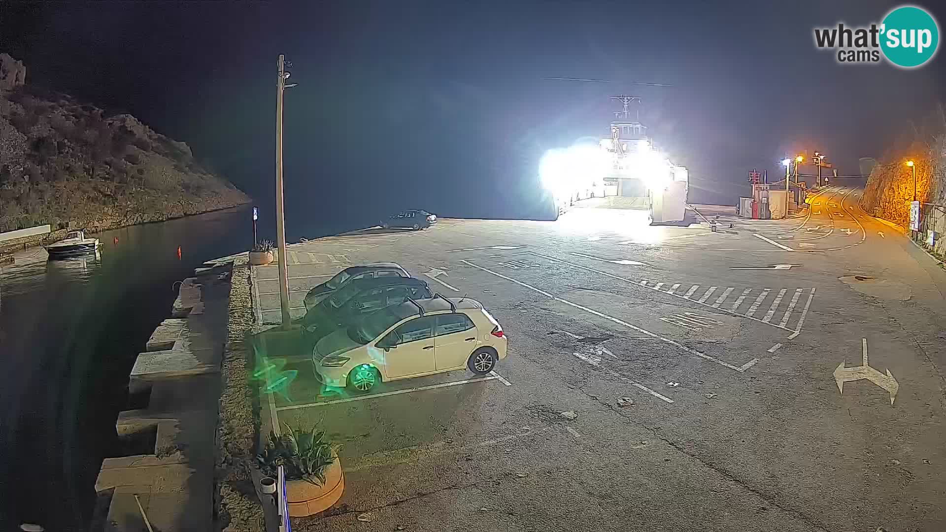 Webcam Fährhafen Prizna – zur Insel Pag