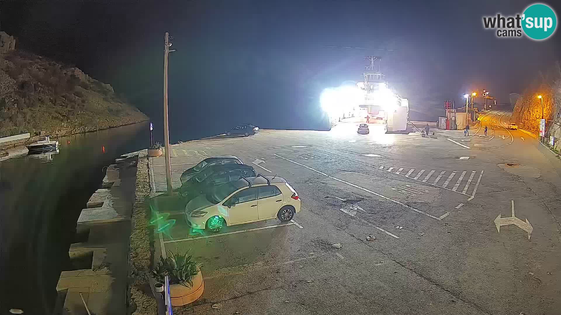 Webcam Fährhafen Prizna – zur Insel Pag