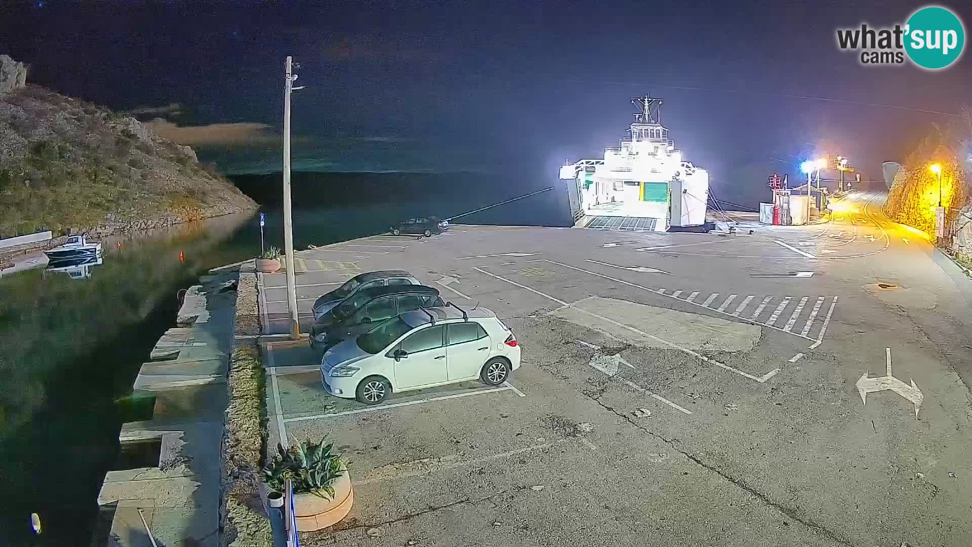 Webcam port de ferry de Prizna – vers l’île de Pag