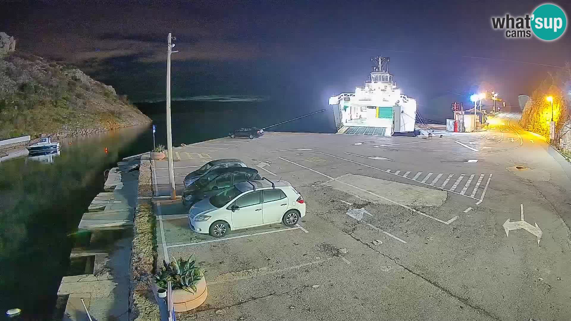 Webcam Fährhafen Prizna – zur Insel Pag