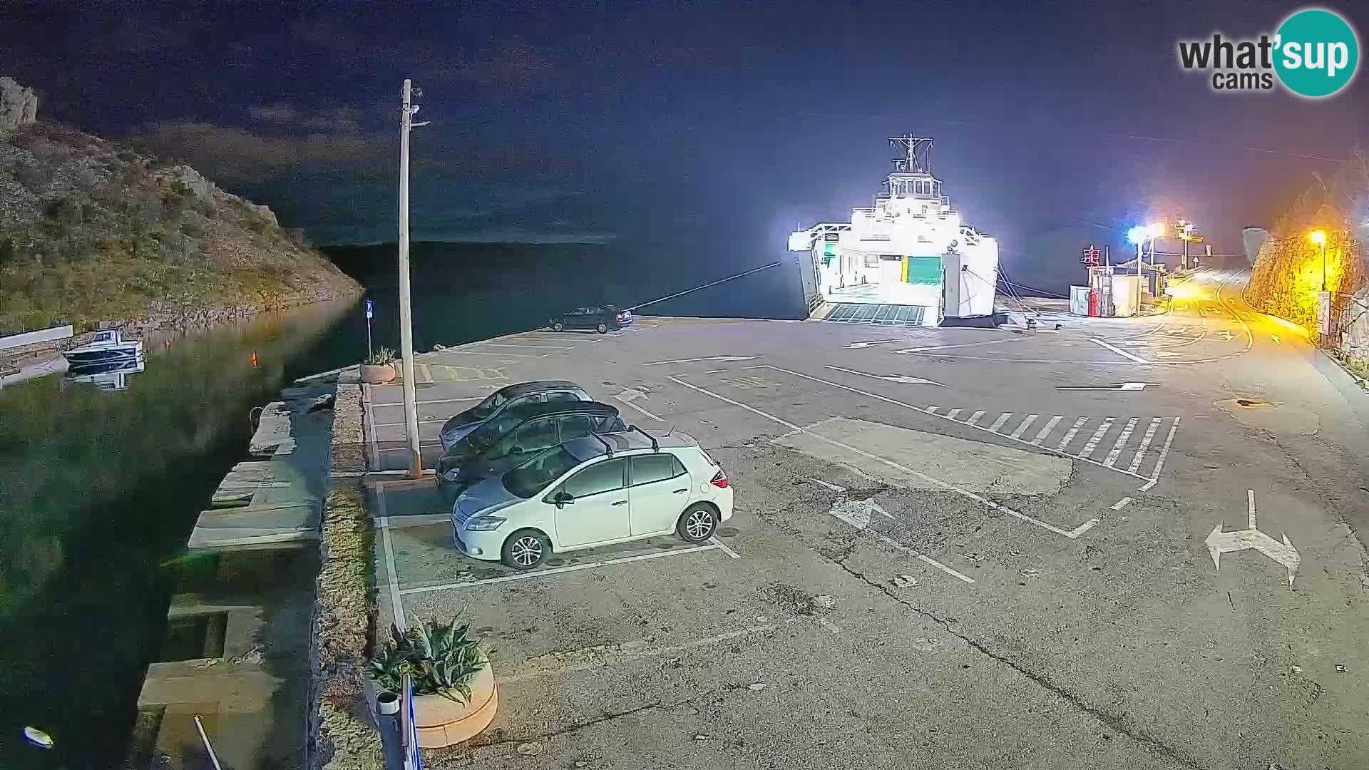 Webcam Fährhafen Prizna – zur Insel Pag