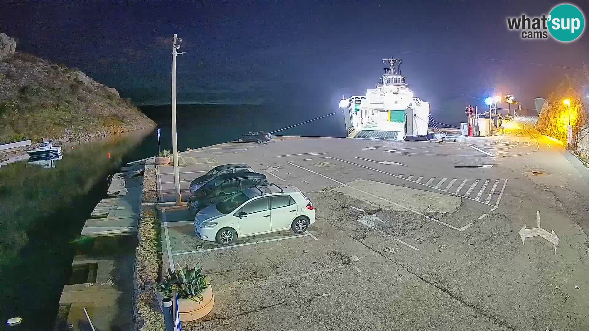 Webcam port de ferry de Prizna – vers l’île de Pag
