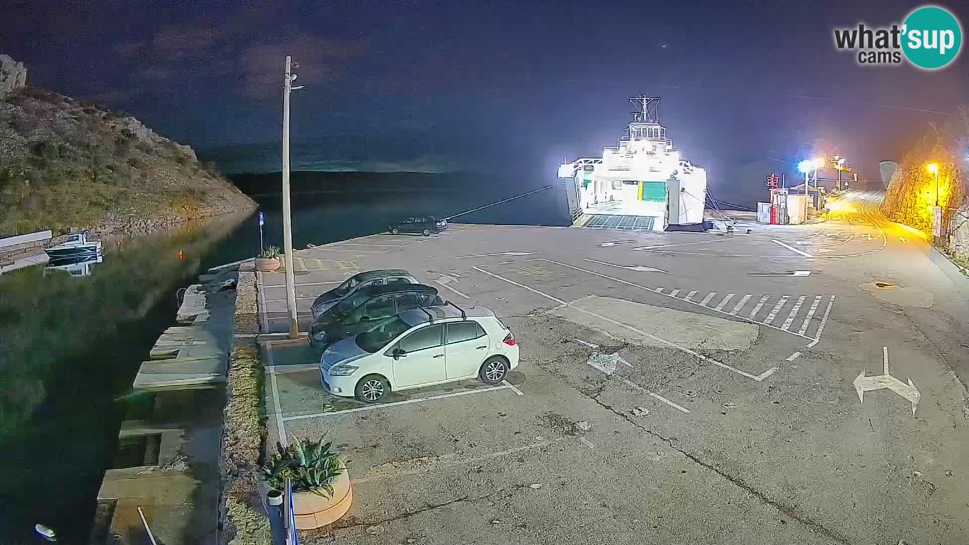 Webcam Prizna ferry port to Pag island