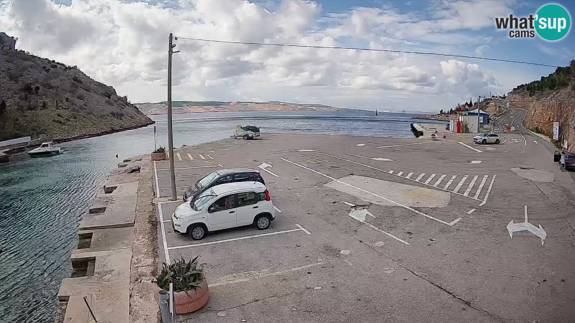 Webcam Fährhafen Prizna – zur Insel Pag
