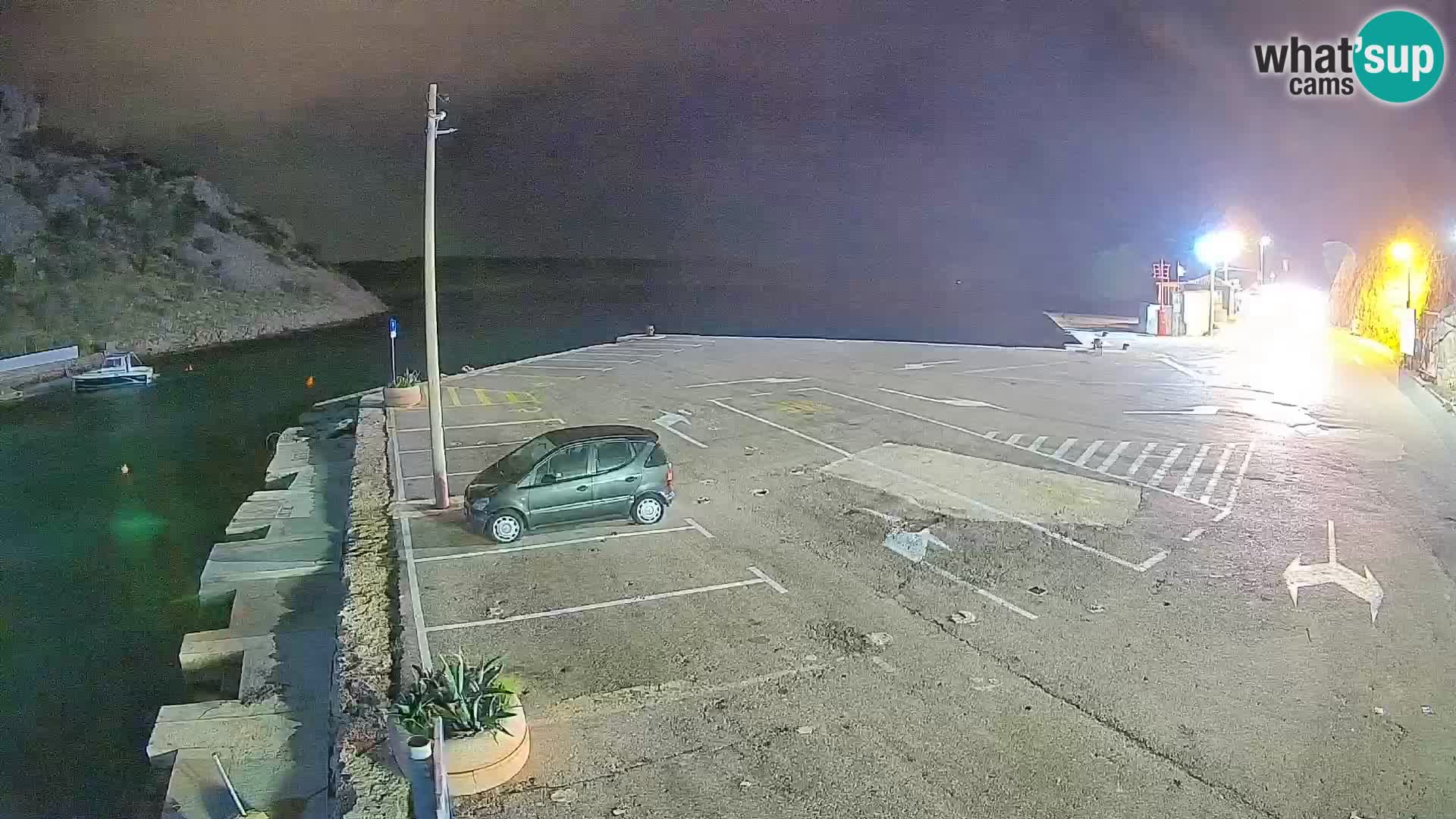 Webcam port de ferry de Prizna – vers l’île de Pag