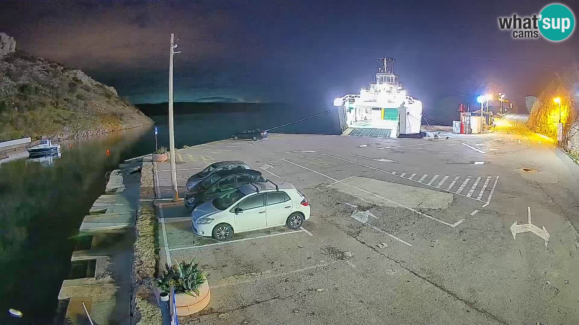 Webcam Fährhafen Prizna – zur Insel Pag