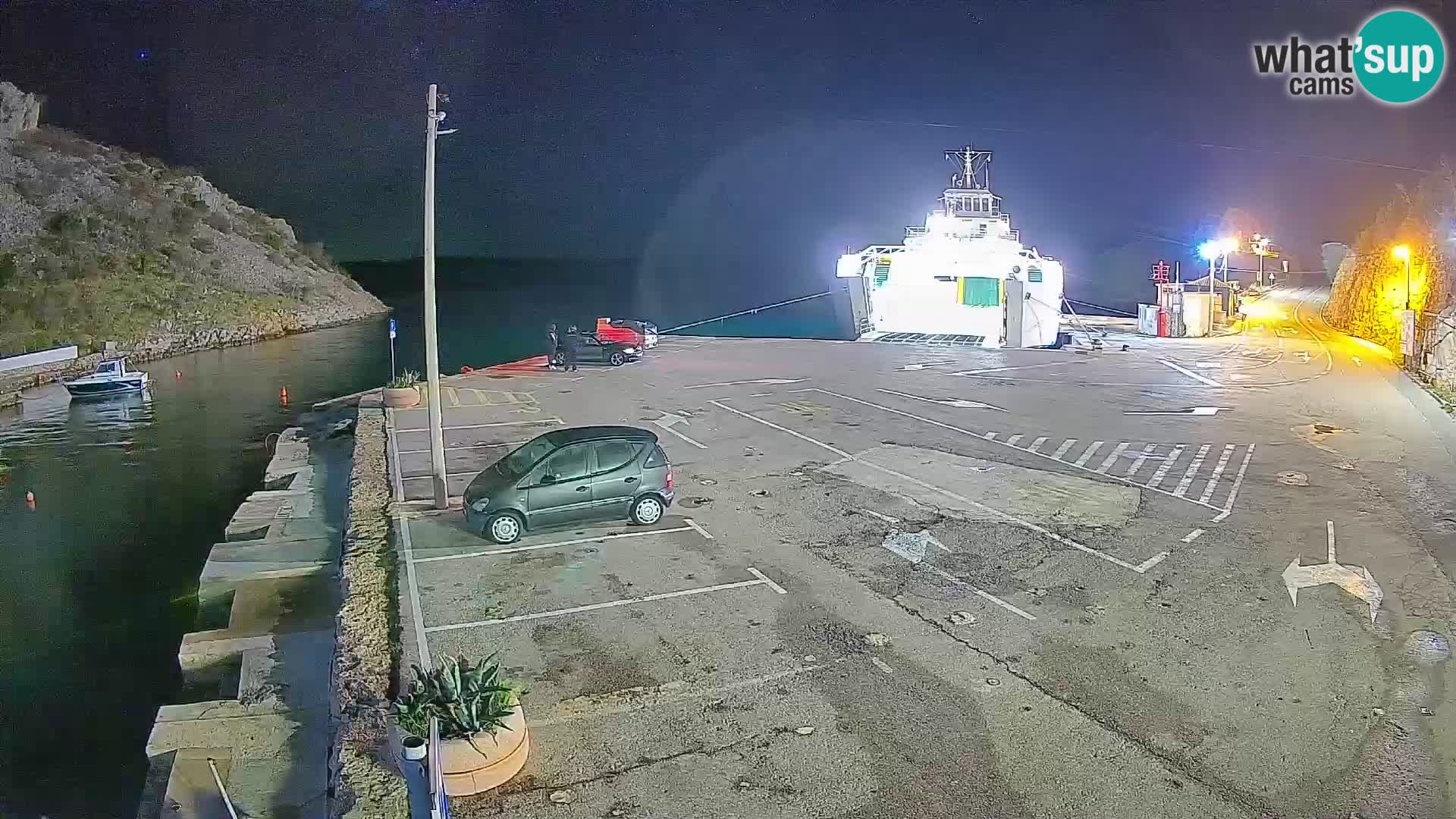 Webcam Prizna ferry port to Pag island
