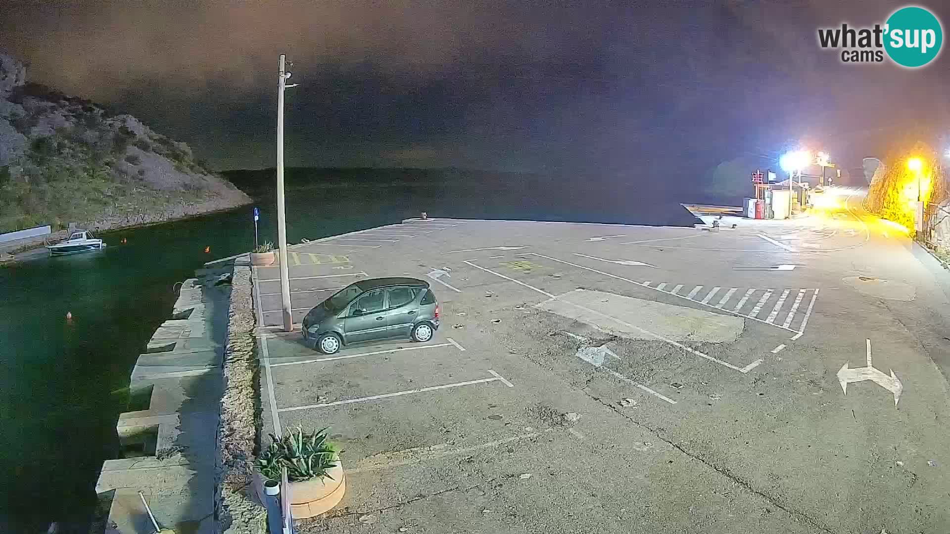 Webcam port de ferry de Prizna – vers l’île de Pag