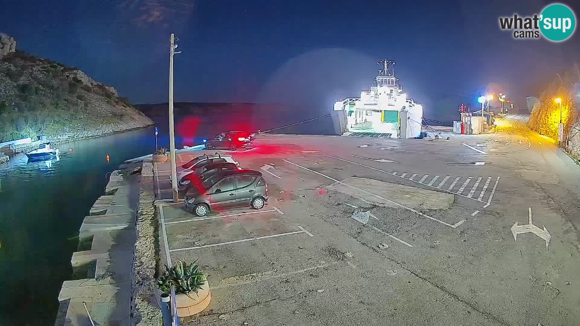 Webcam Prizna ferry port to Pag island