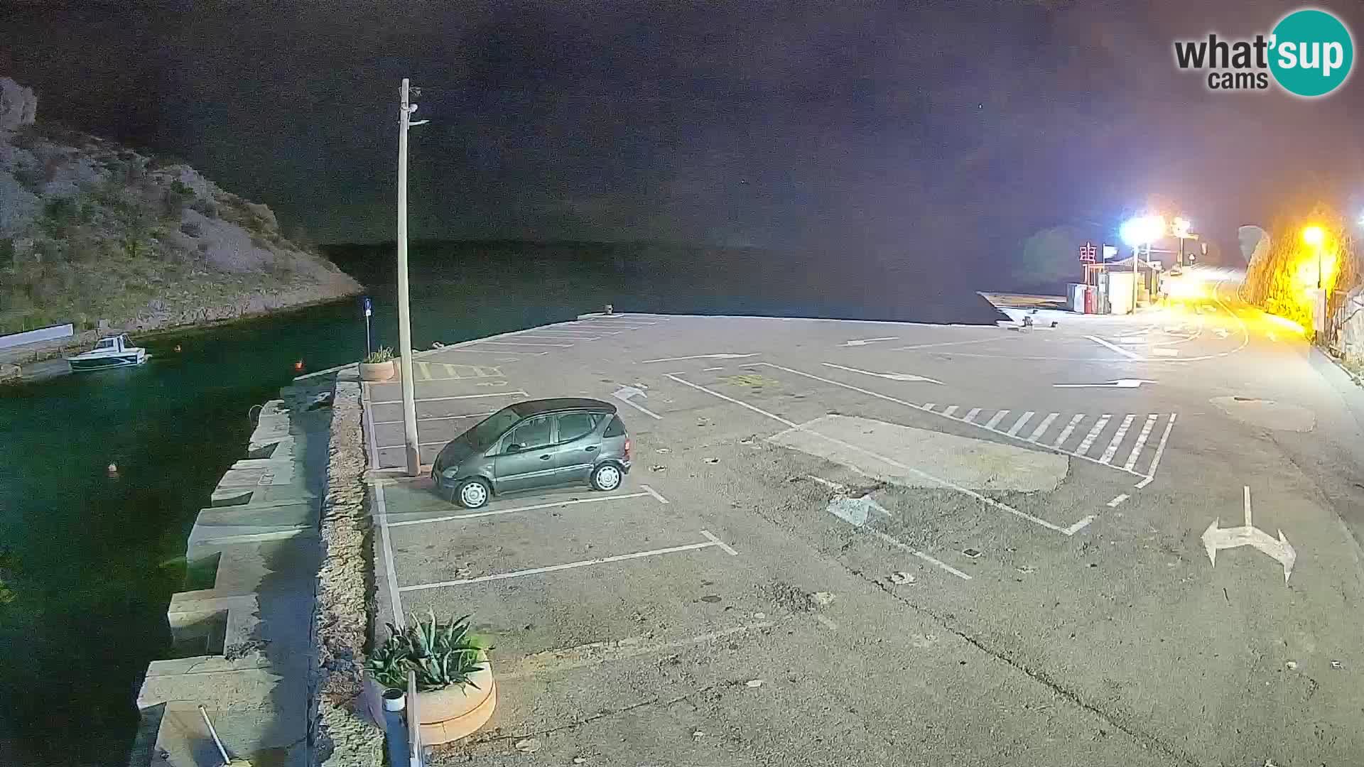 Webcam Prizna ferry port to Pag island