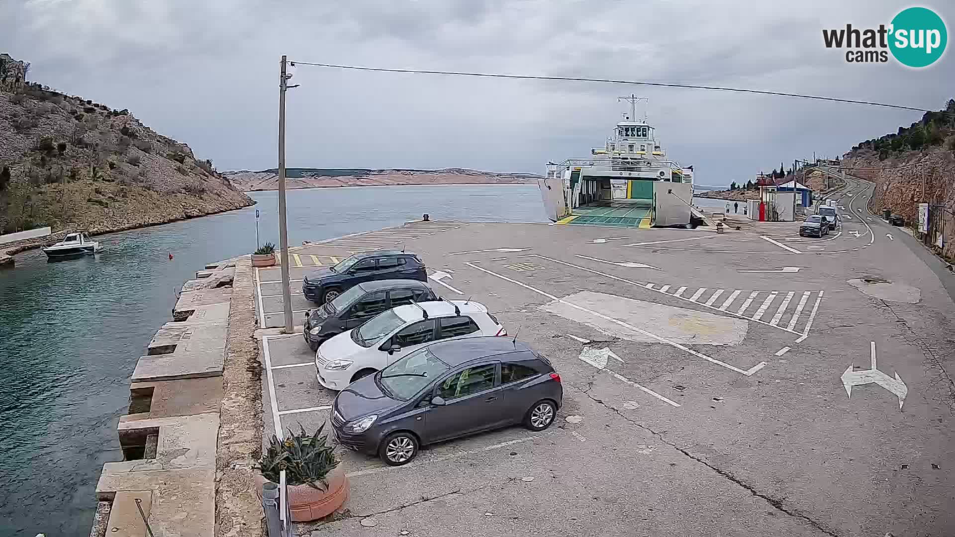 Webcam Fährhafen Prizna – zur Insel Pag