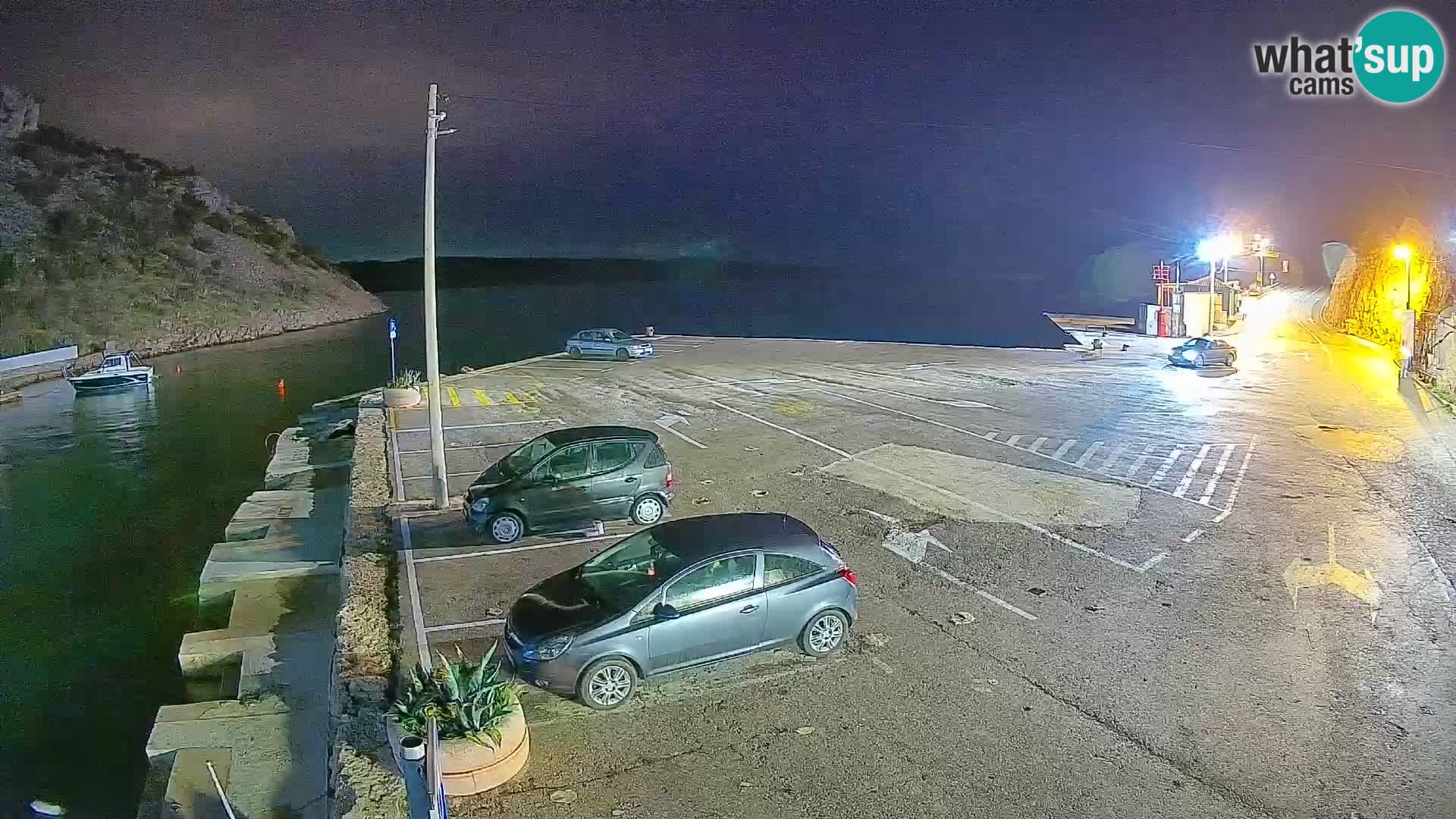 Webcam port de ferry de Prizna – vers l’île de Pag