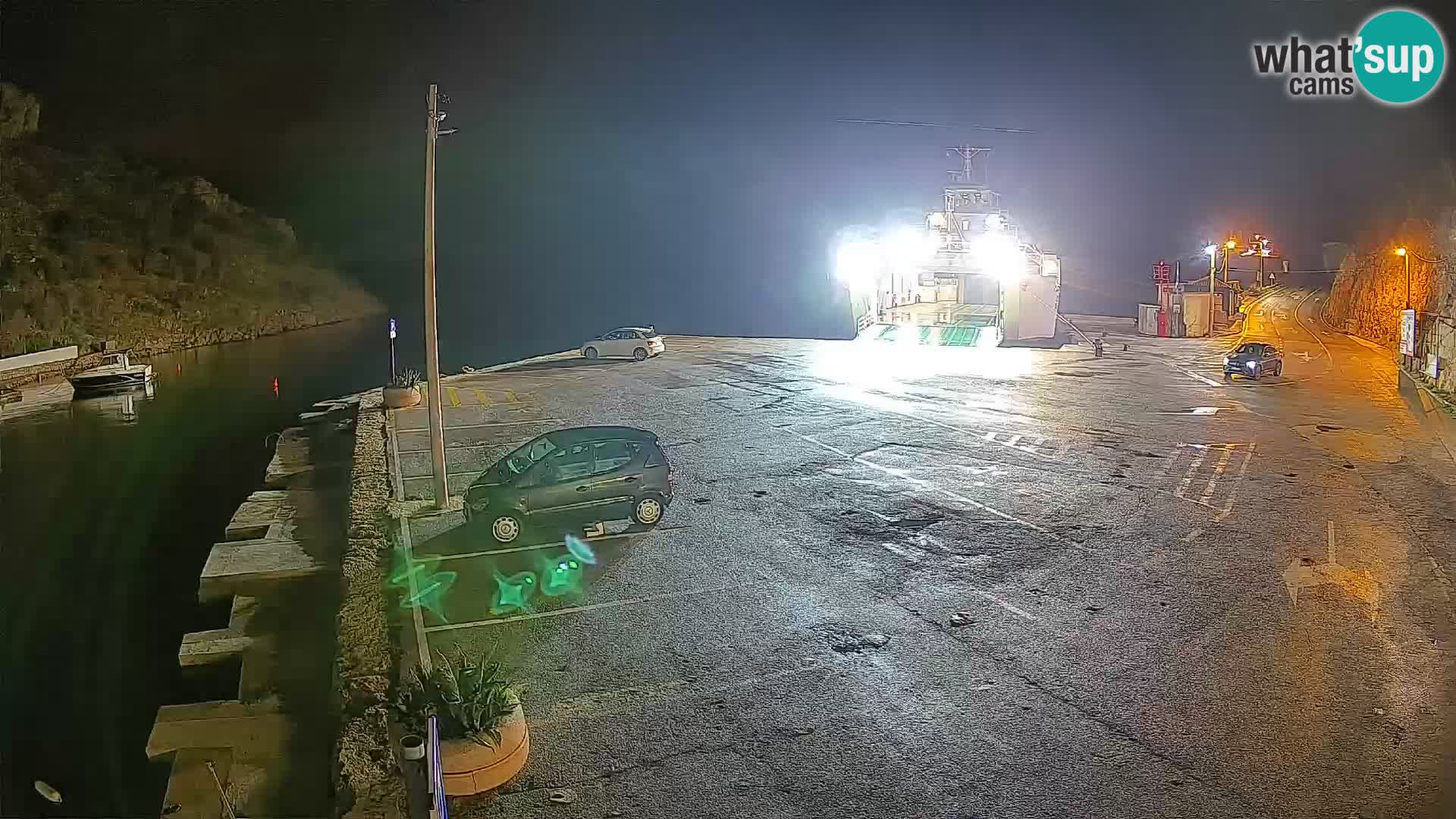 Webcam Fährhafen Prizna – zur Insel Pag