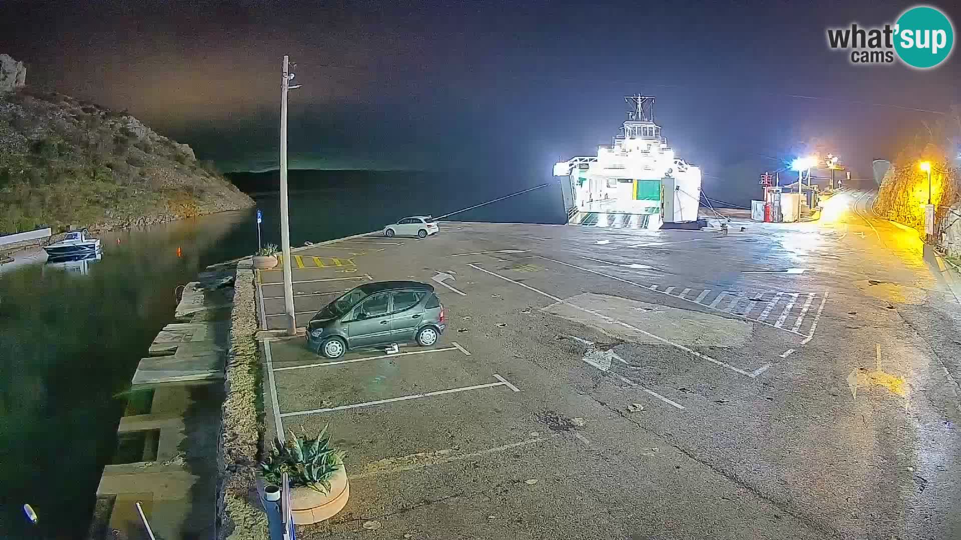 Webcam port de ferry de Prizna – vers l’île de Pag
