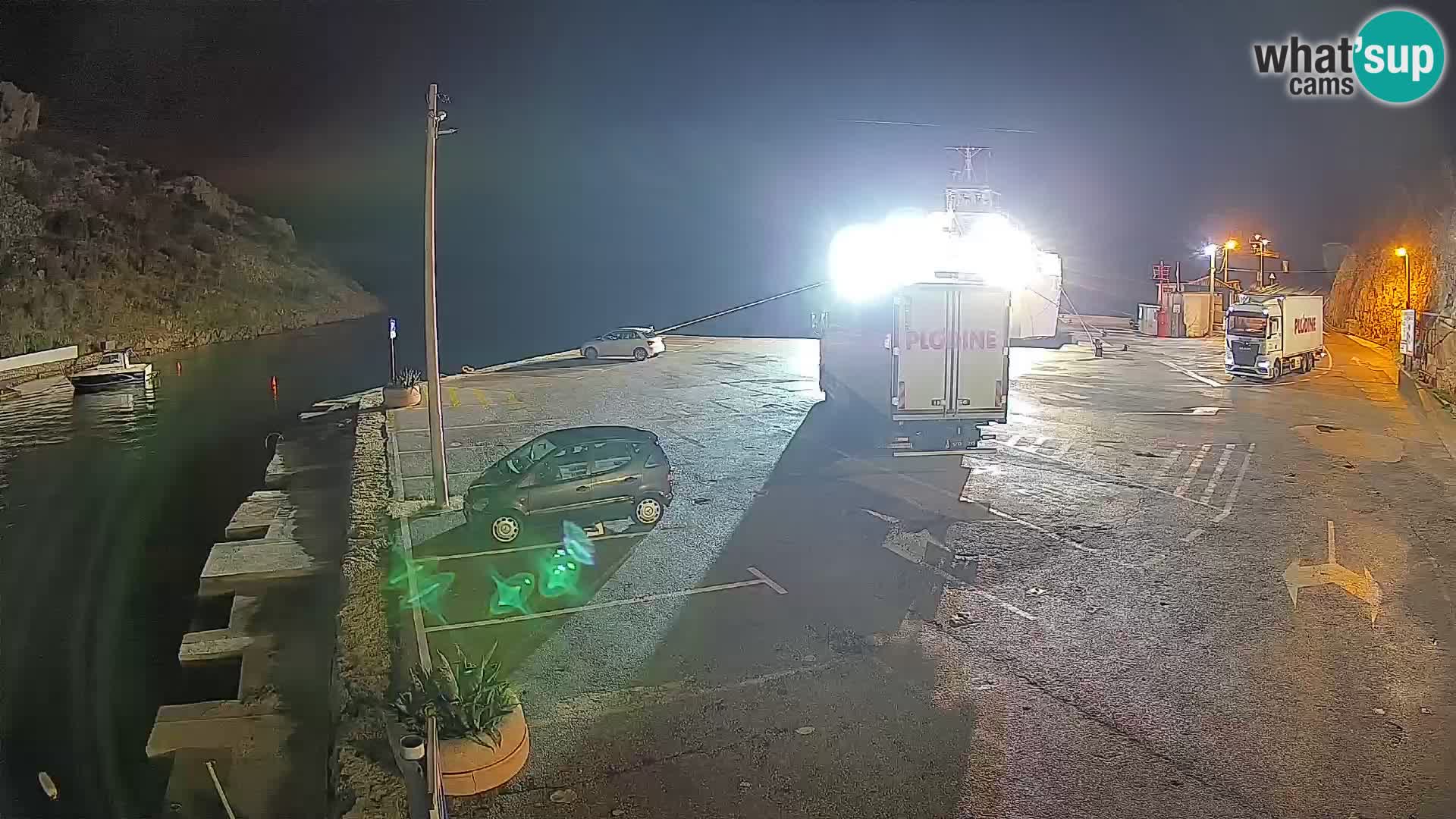 Webcam Prizna ferry port to Pag island
