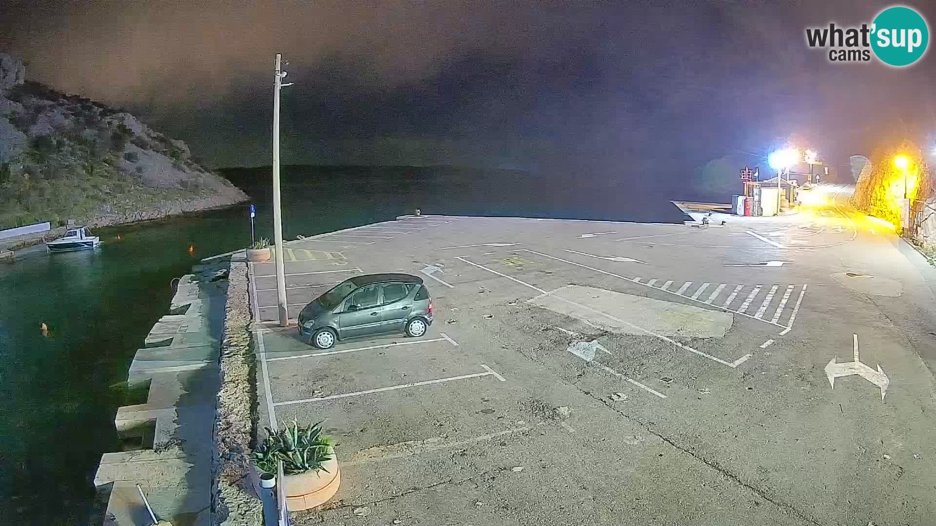 Webcam Prizna ferry port to Pag island