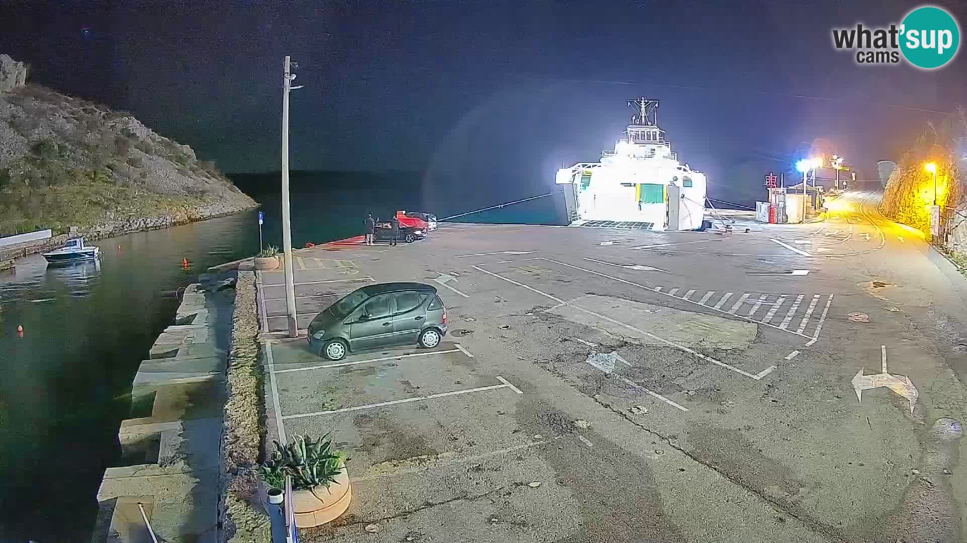 Webcam Prizna ferry port to Pag island