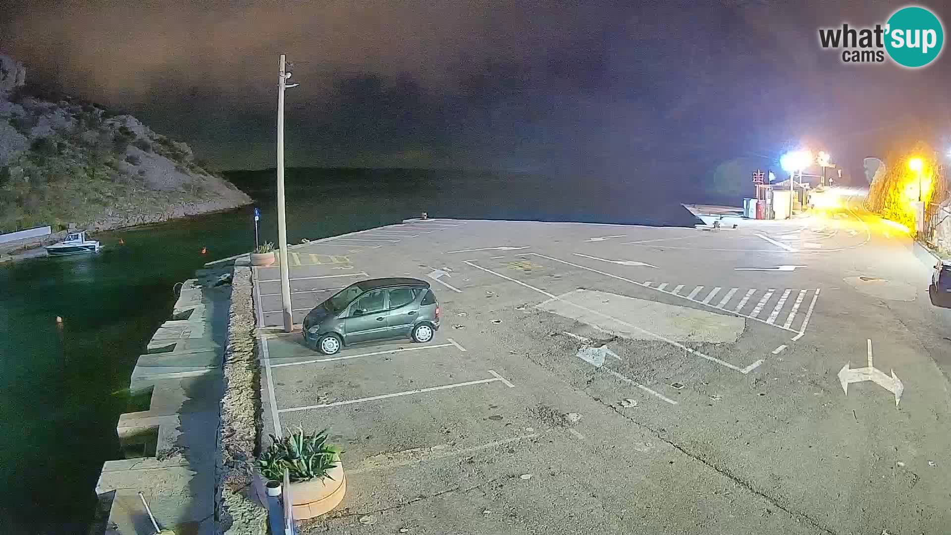 Webcam Prizna ferry port to Pag island