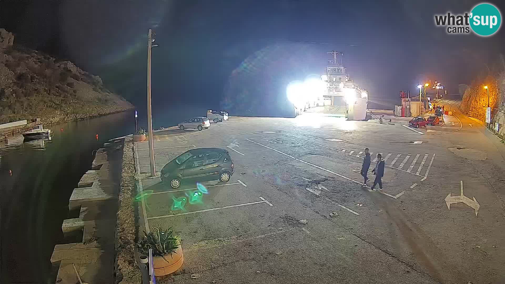 Webcam Prizna ferry port to Pag island